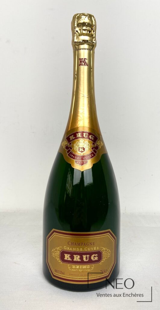 Bouteille de champagne Krug Grande Cuvée Brut vue de face