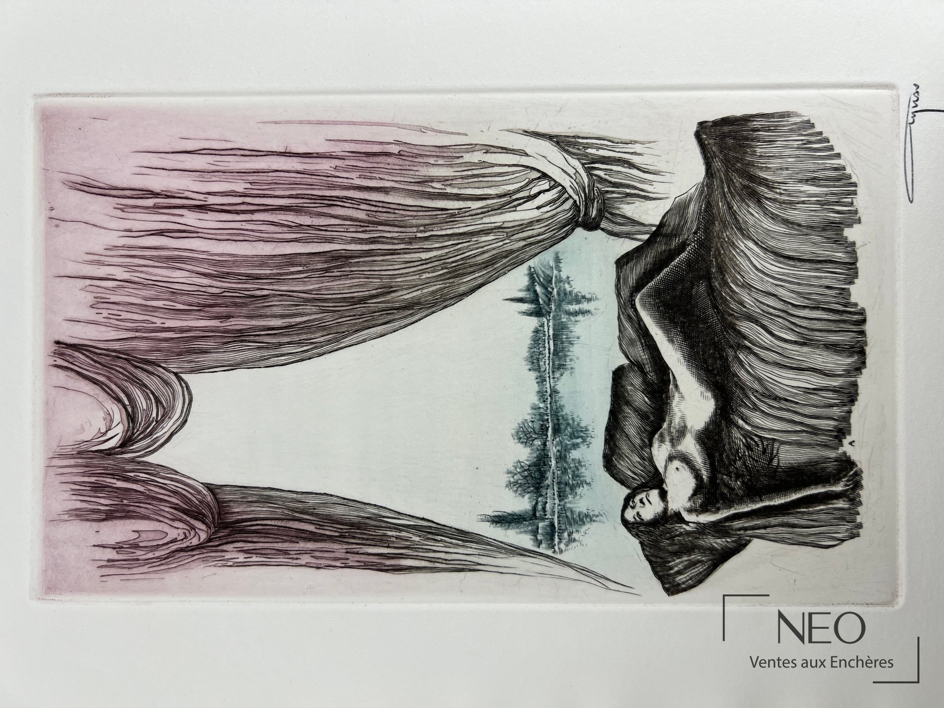 Page illustrée aux lignes nerveuses et à la composition fragmentée