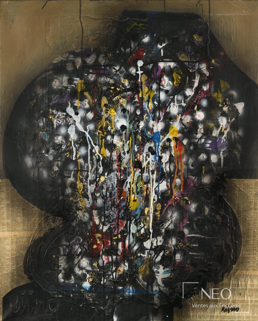 Huile sur toile abstraite de Ladislas Kijno