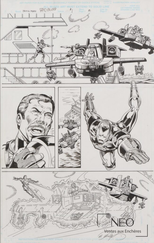 Planche originale Iron Man de Bob Layton