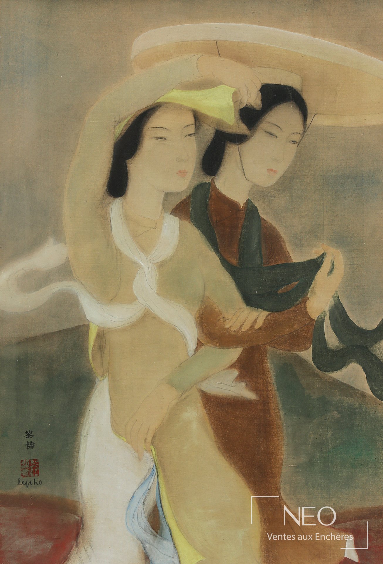 Deux jeunes femmes de Lê Phổ