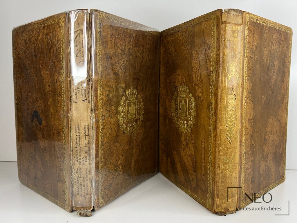 Deux volumes reliés en plein veau marbré