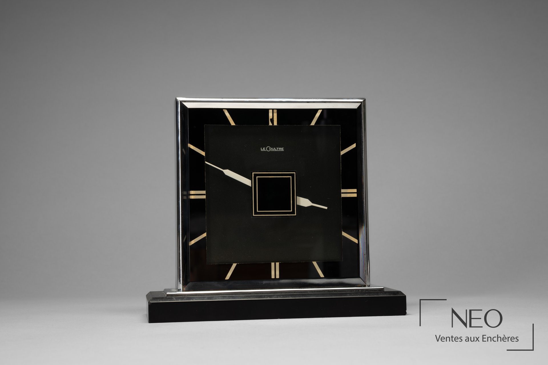 Pendule de table LeCoultre duoface Art Deco