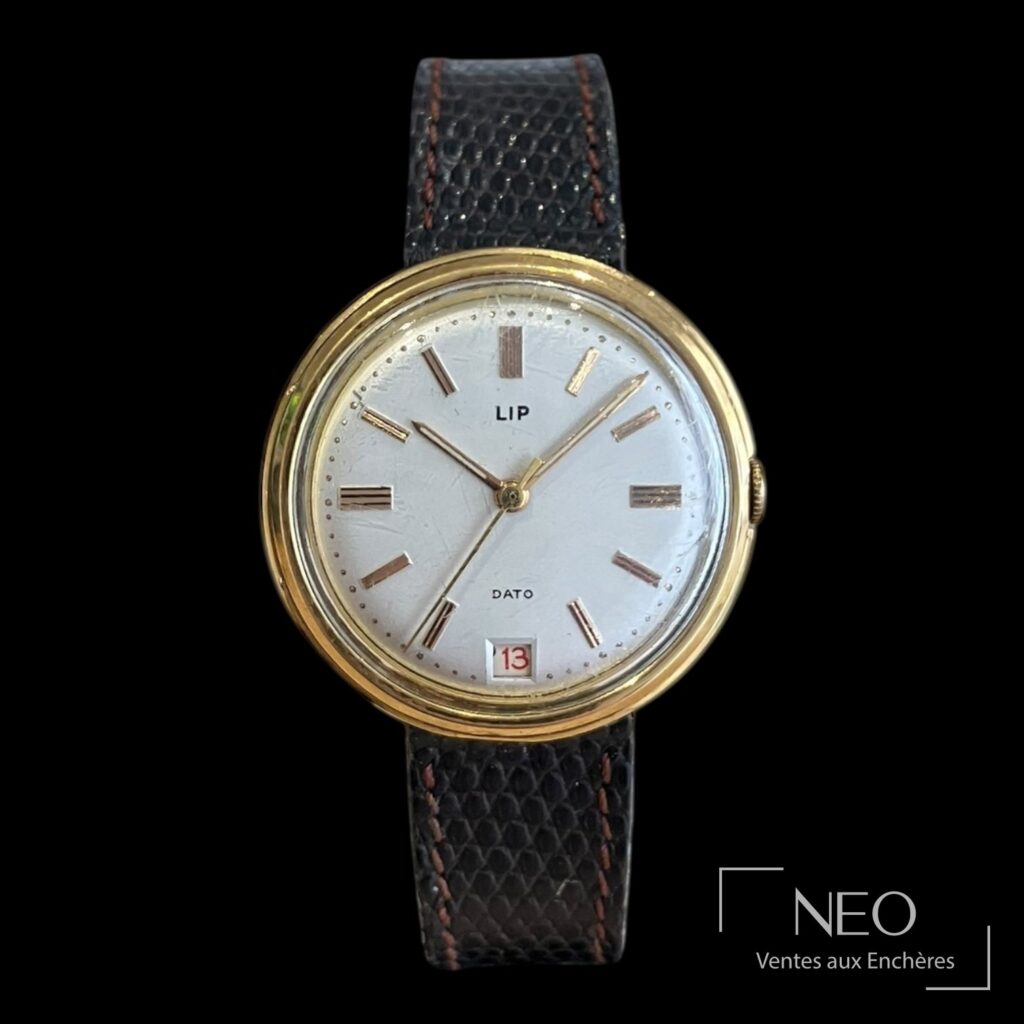 Montre bracelet LIP DATO en plaqué or