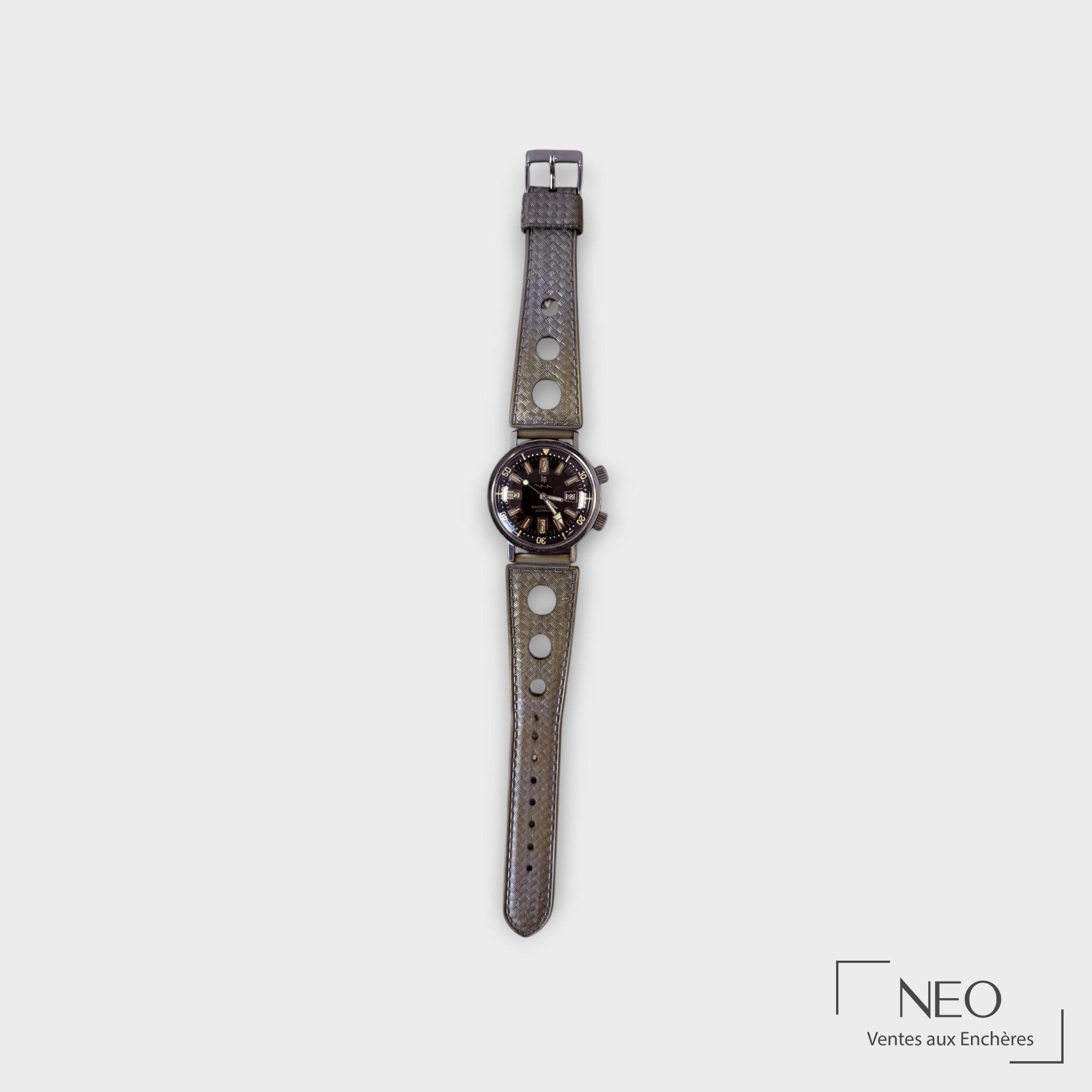 Montre LIP Nautic Ski Tropical complète avec bracelet tropic ancien