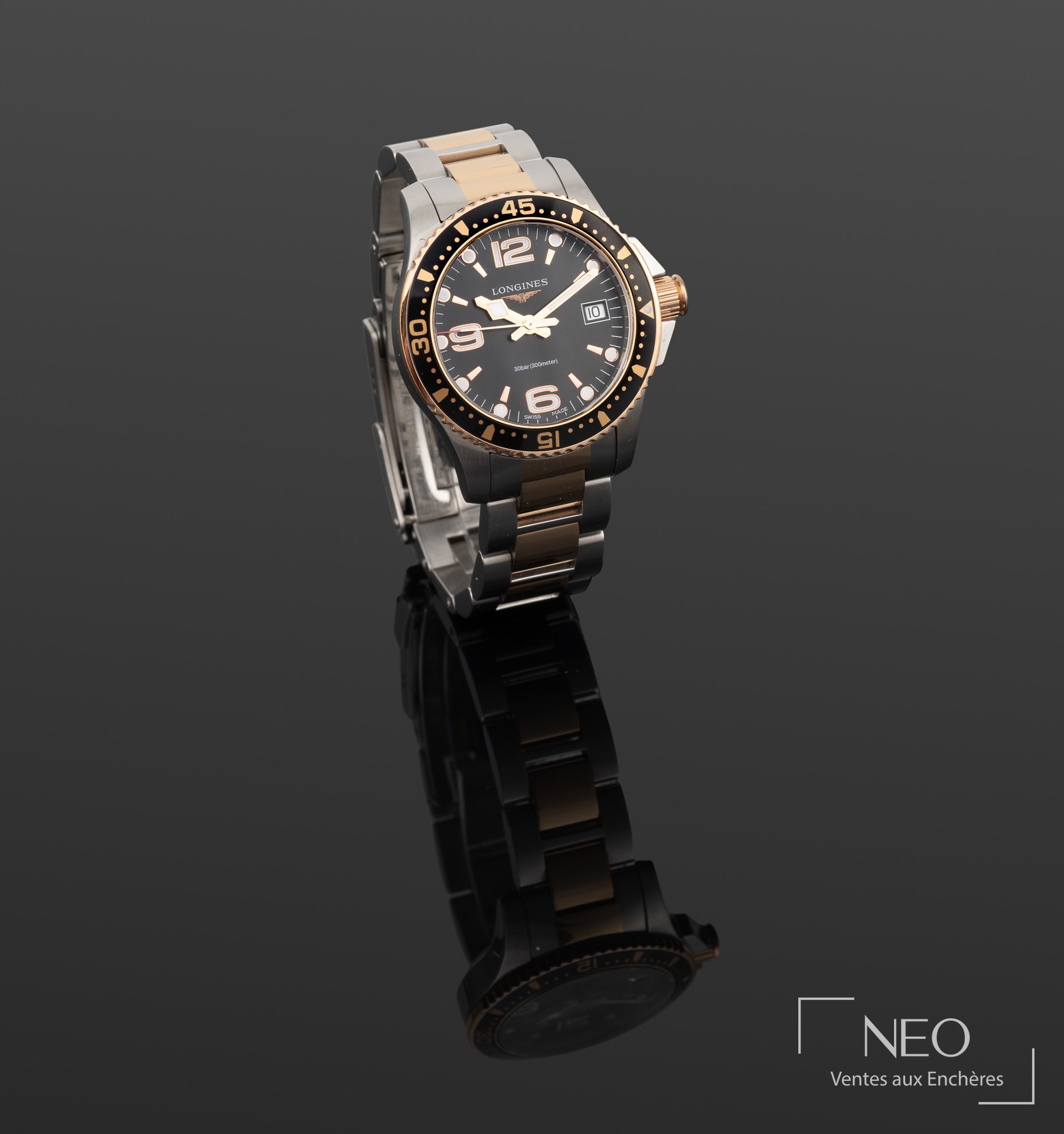 Montre Longines Conquest Lady en acier et plaqué or