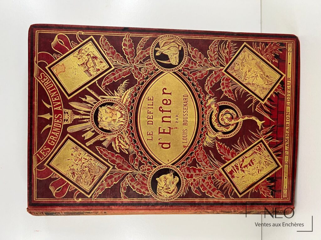 Cartonnage polychrome de Le défilé d'enfer de Louis Boussenard