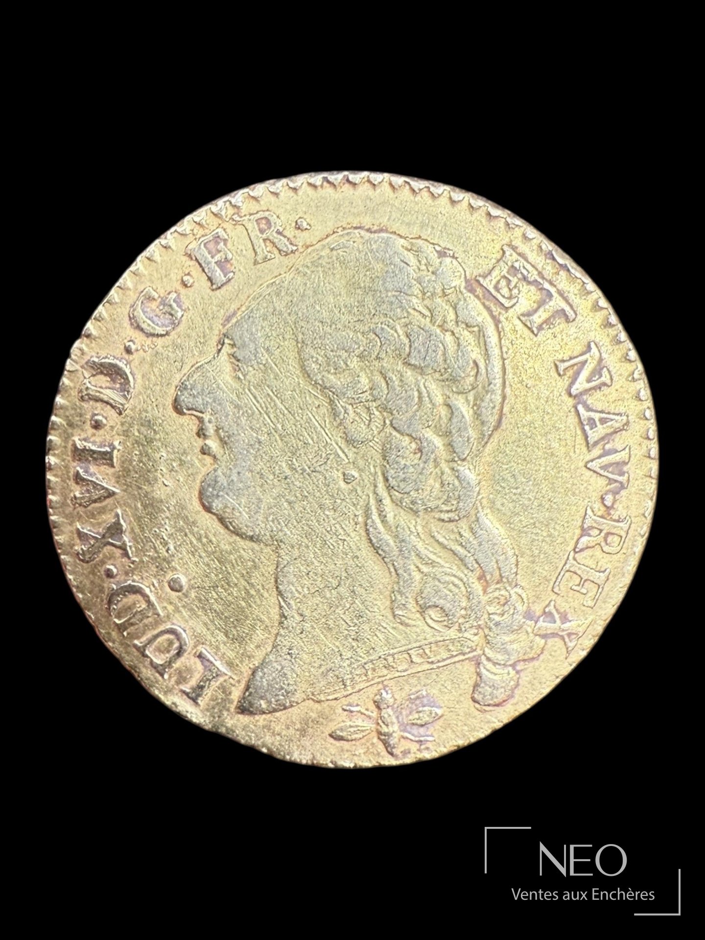 Portrait tête nue de Louis XVI sur la monnaie