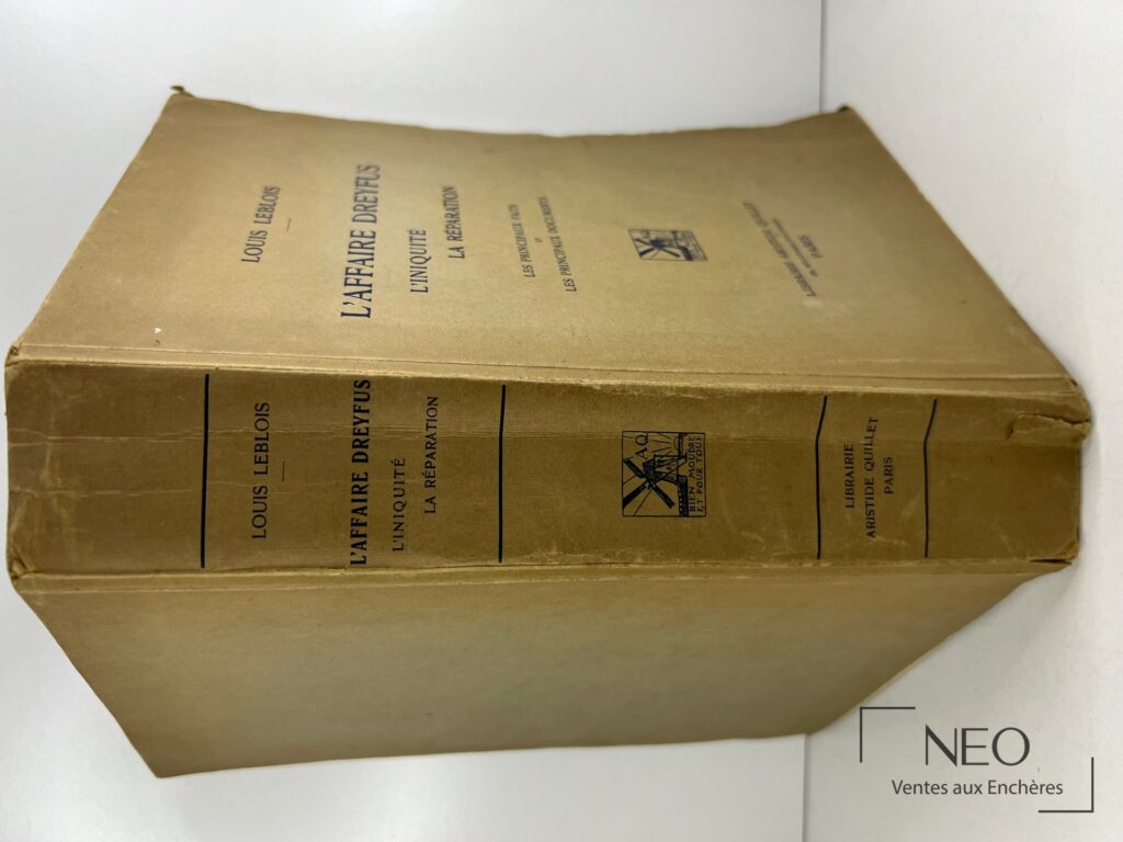 Couverture d'un ouvrage de Louis Leblois sur l'affaire Dreyfus