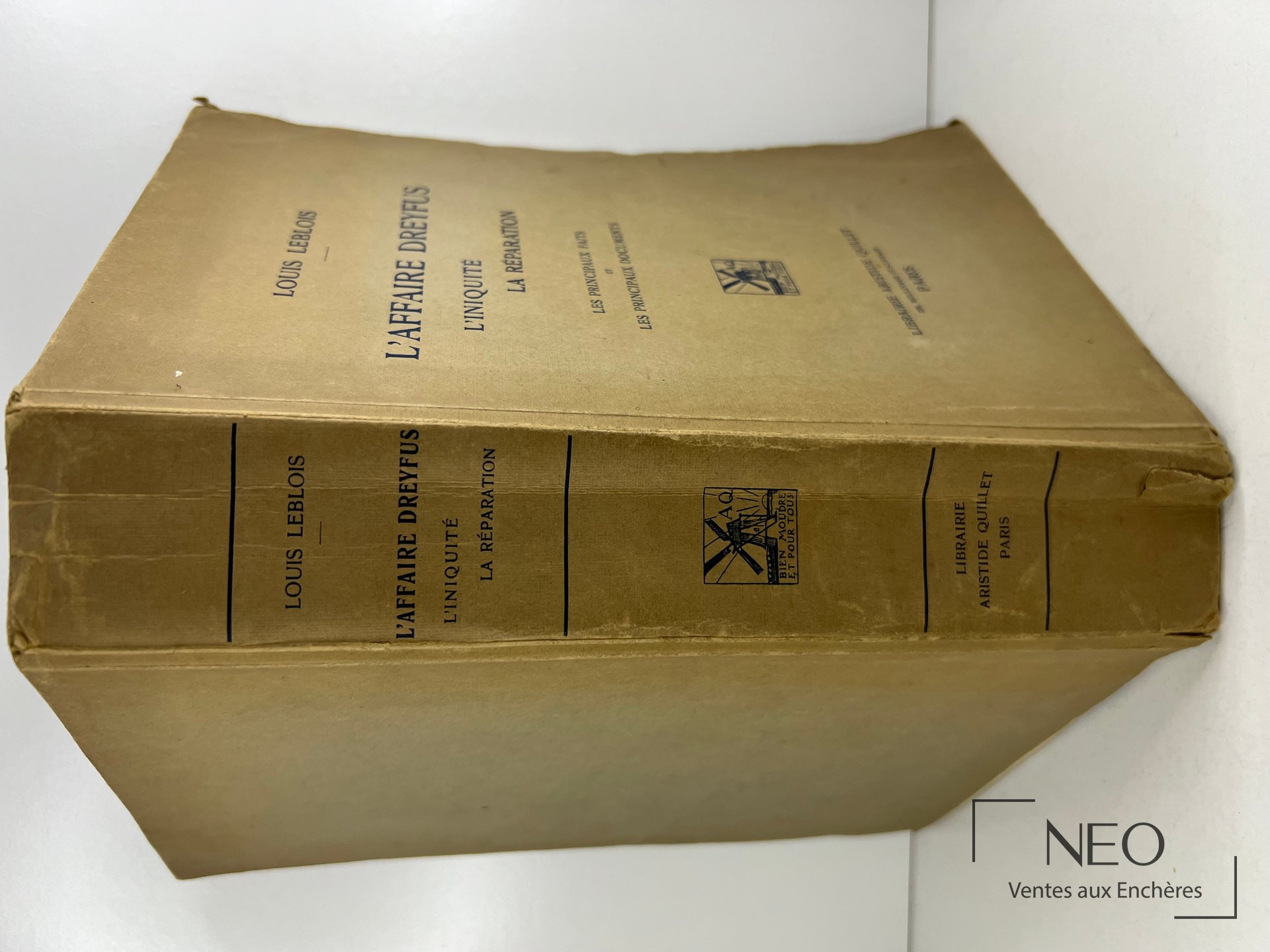 Couverture d'un ouvrage de Louis Leblois sur l'affaire Dreyfus