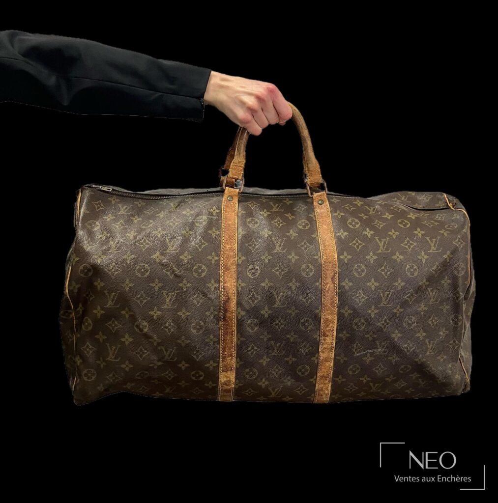 Sac Louis Vuitton Keepall en toile monogrammée et cuir