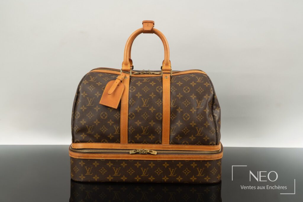 Sac sport Louis Vuitton en toile Monogram et cuir naturel