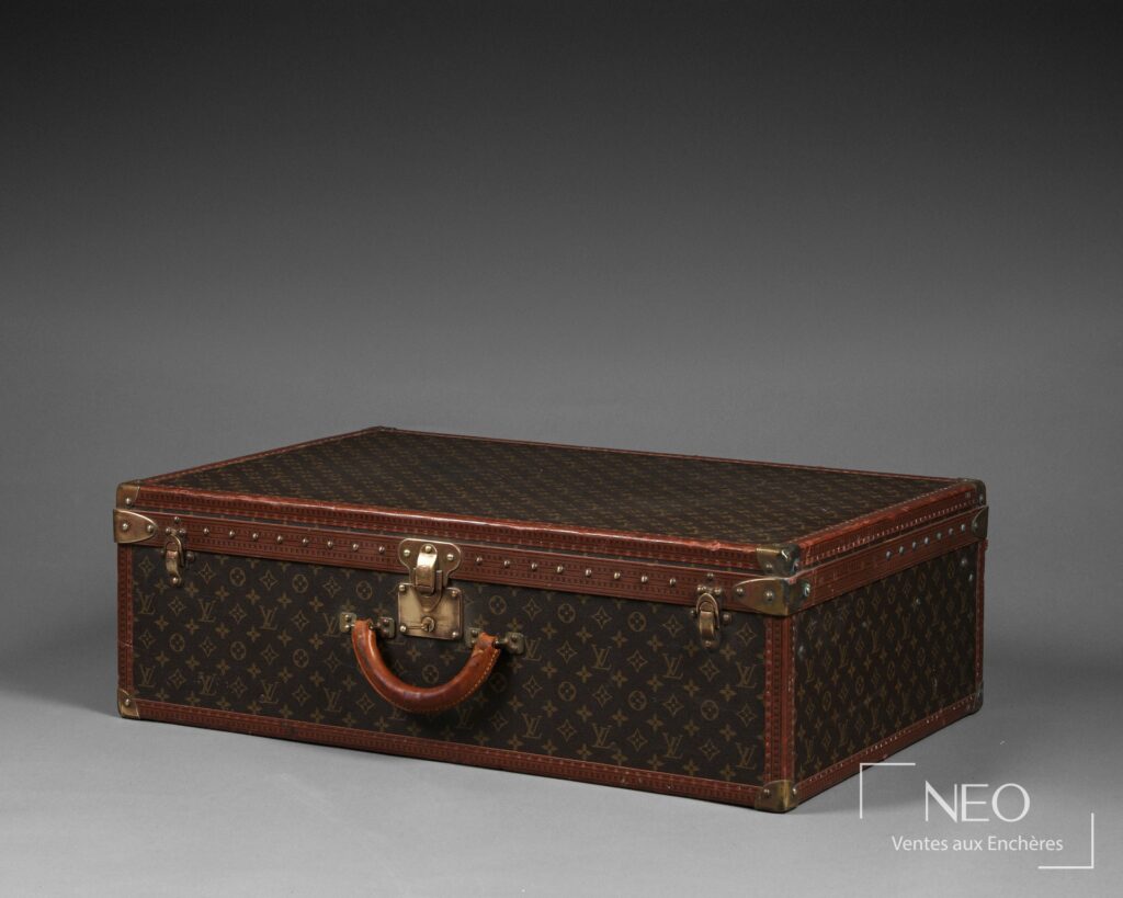 Valise Louis Vuitton Alzer fermée en toile monogrammée avec poignée et renforts de coins