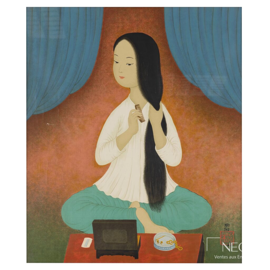 Jeune femme à la toilette de Mai Trung Thu