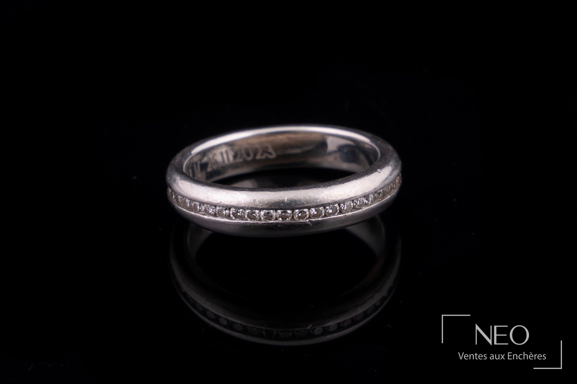 Maison D. Bachet bague en platine sertie de diamants