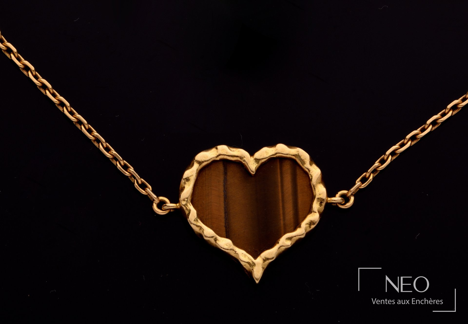 Maison FRED, bracelet en or jaune 18 carats et œil de tigre