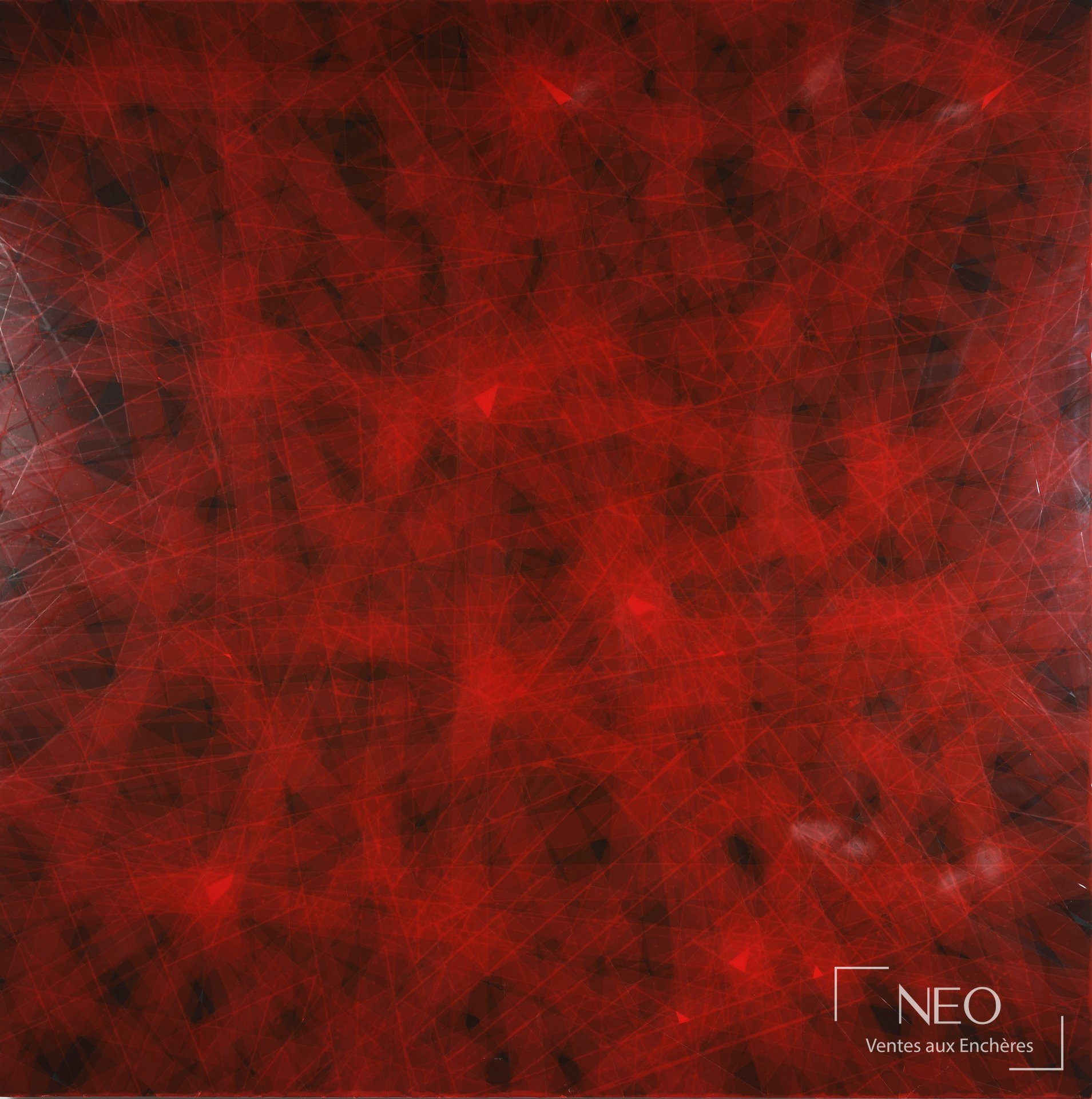 Composition abstraite rouge de Marc Chevalier
