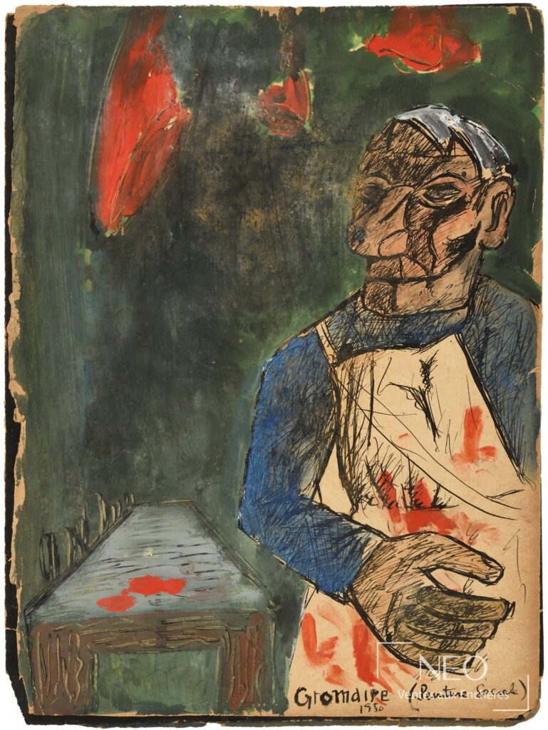 Portrait de boucher de Marcel Gromaire