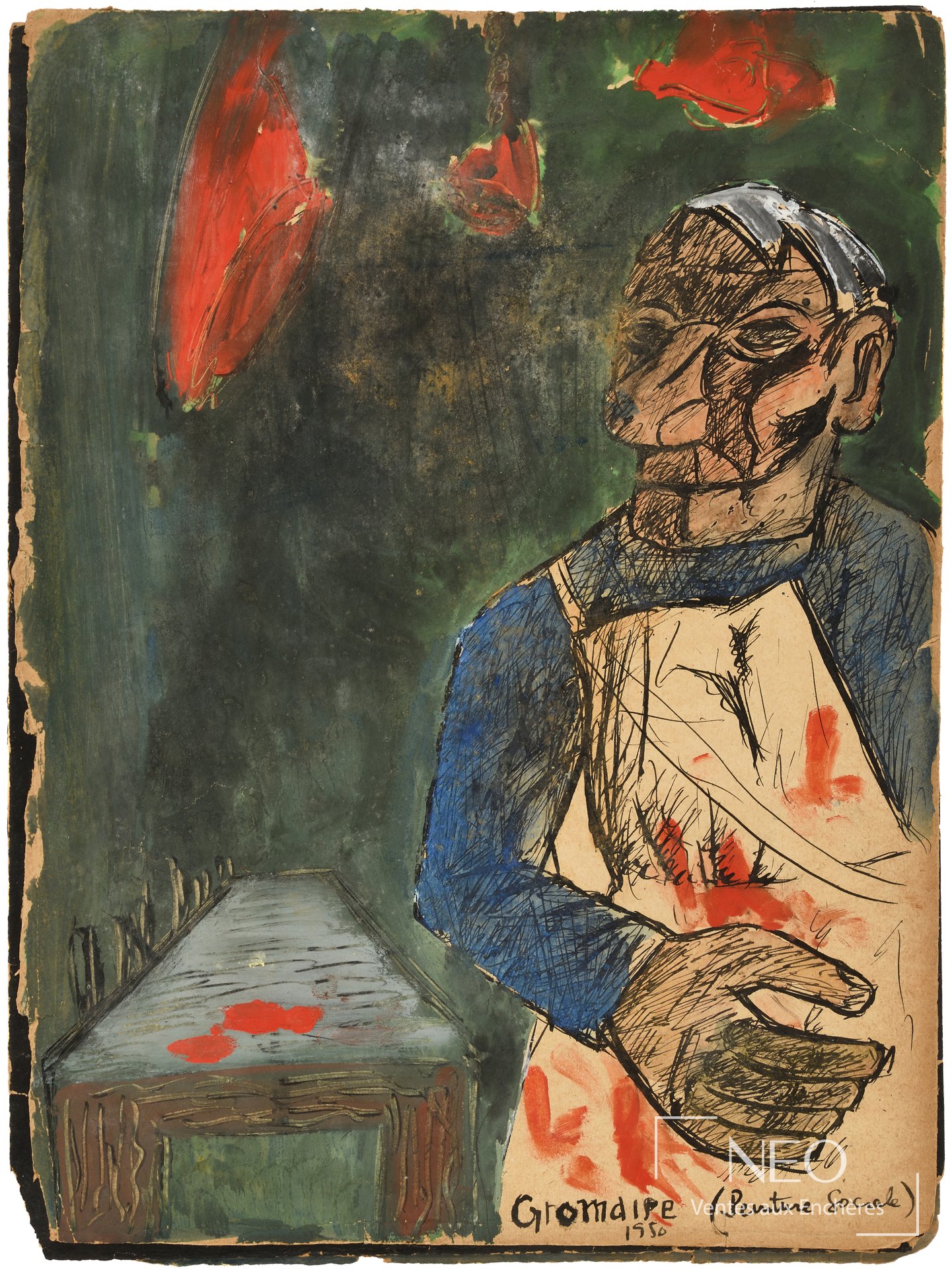 Portrait de boucher de Marcel Gromaire