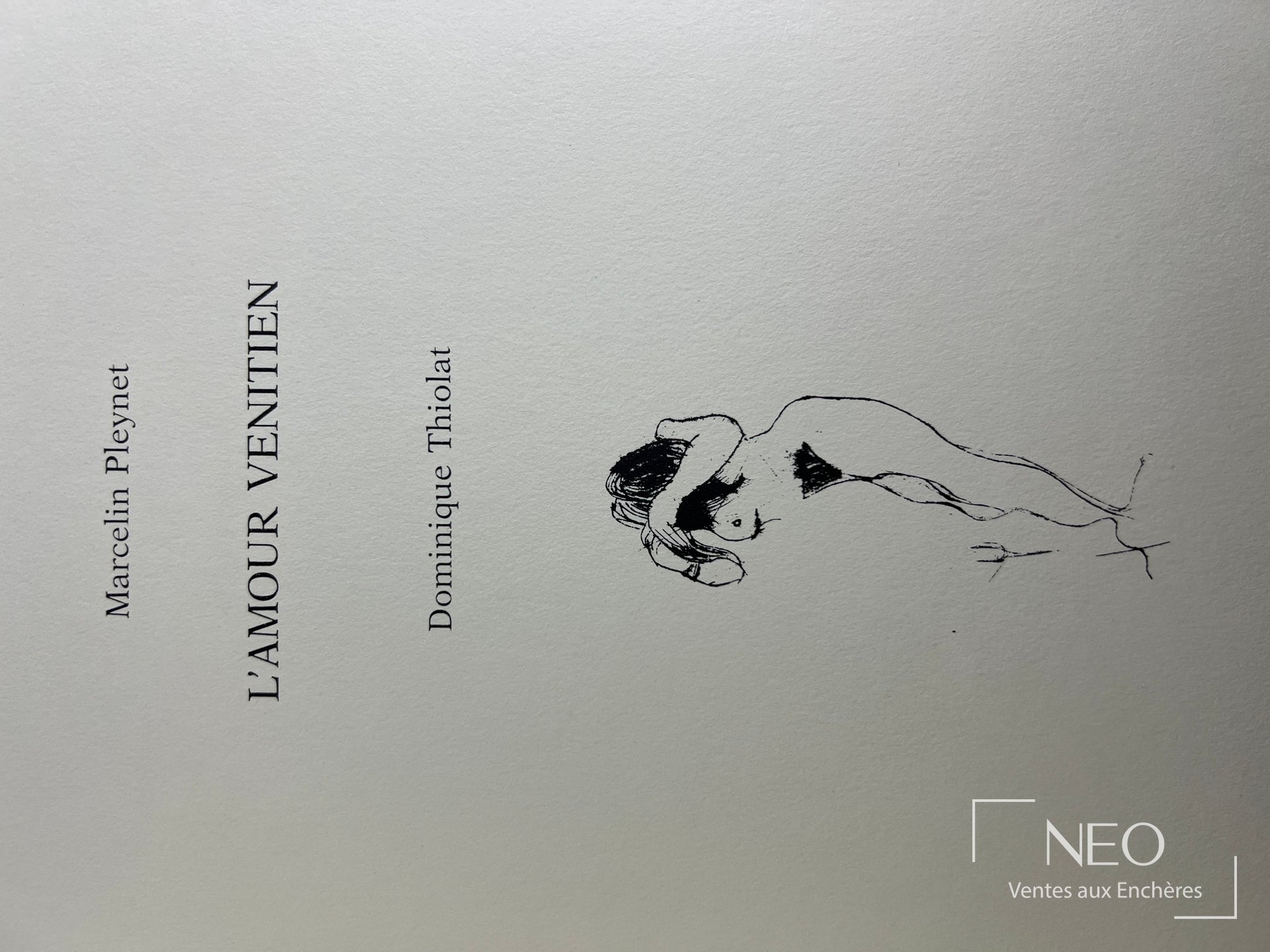 Page de titre de L'amour Vénitien avec Marcelin Pleynet et Dominique Thiolat