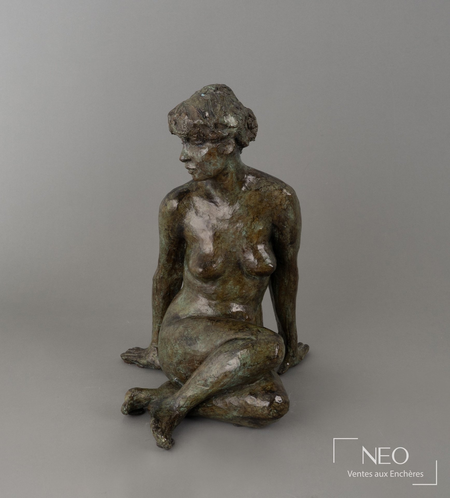 Marie-Josèphe Bourron Maurine (321), épreuve en bronze à patine verte