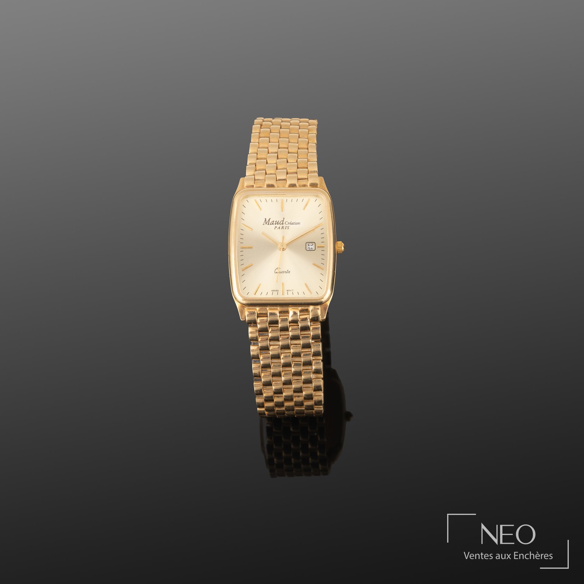 Montre-bracelet MAUD Création Paris en or jaune 18K