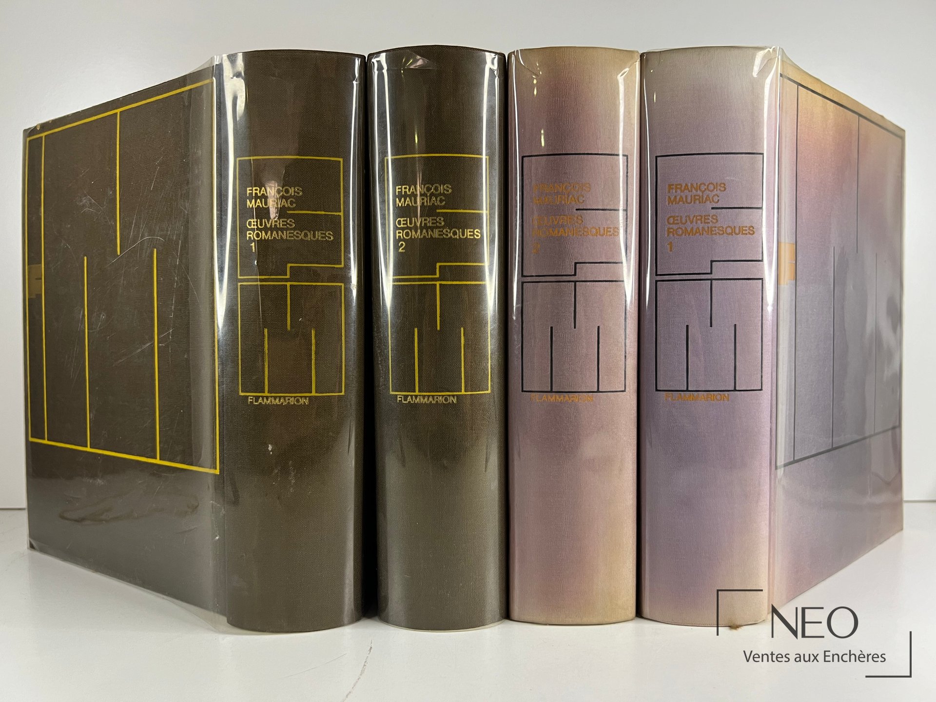 Quatre volumes François Mauriac Œuvres Romanesques en reliure d'éditeur.