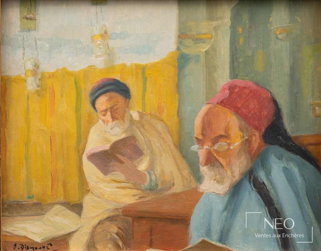 Deux hommes dans une synagogue