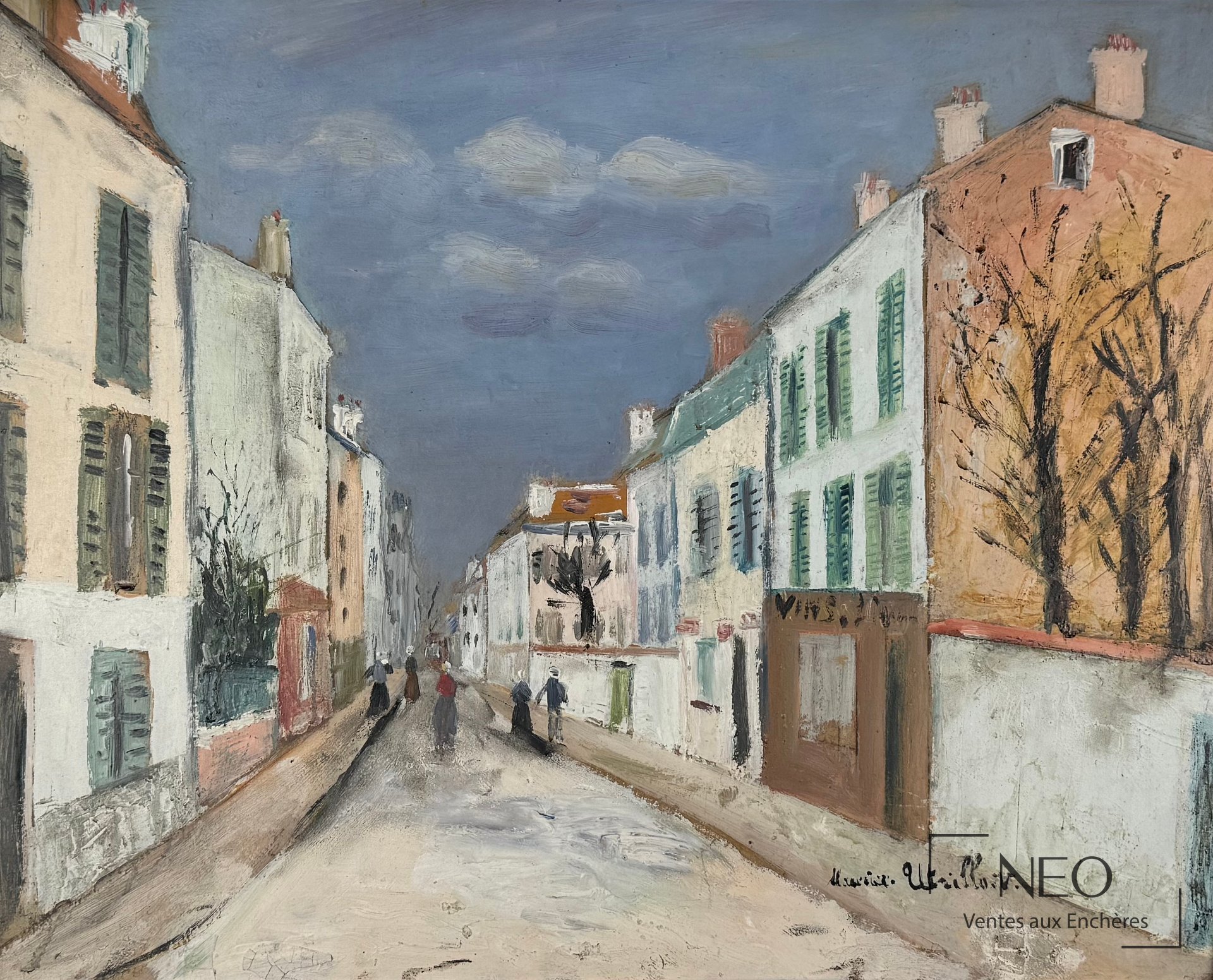 Rue de Montmartre peinte par Maurice Utrillo