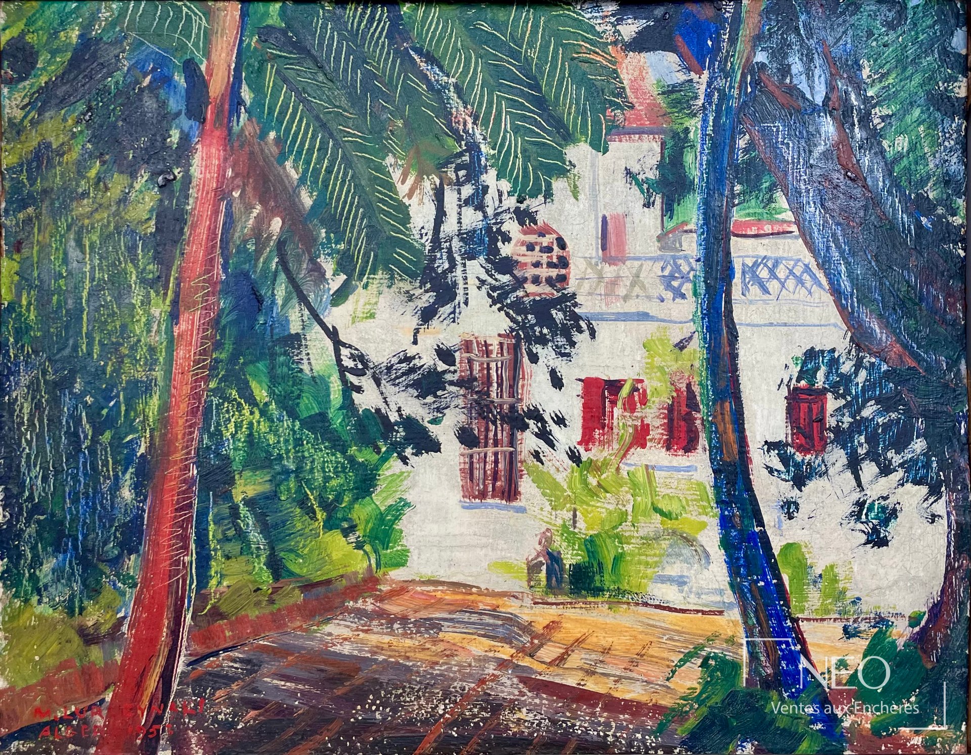 Peinture colorée d'une maison à Alger