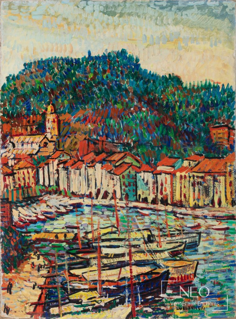 Vue de port colorée