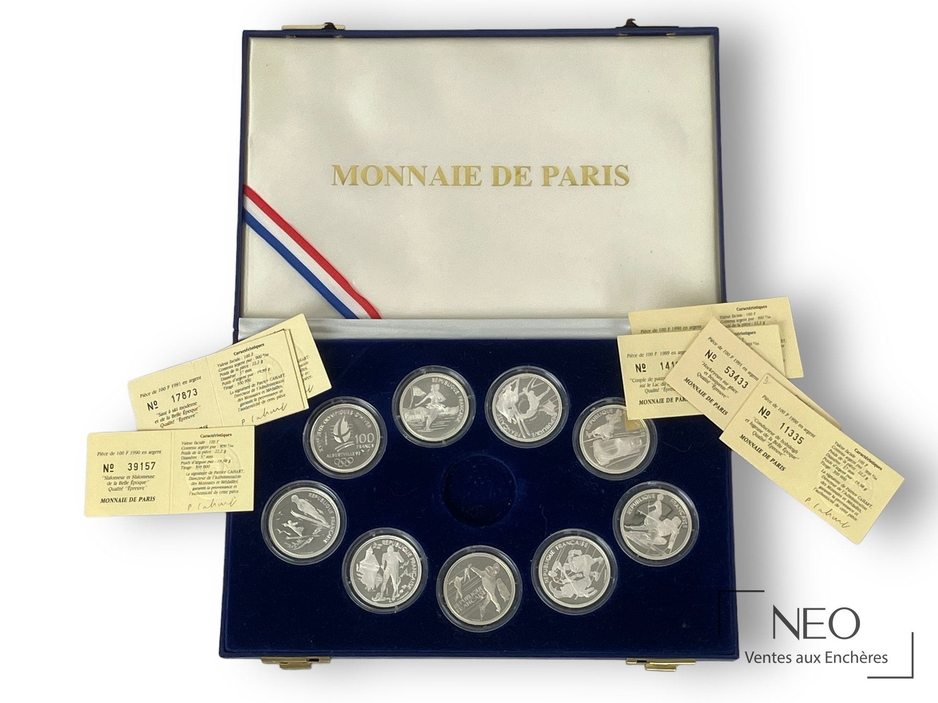 Monnaie de Paris Coffret des Jeux Olympiques d’Albertville 1992 en argent