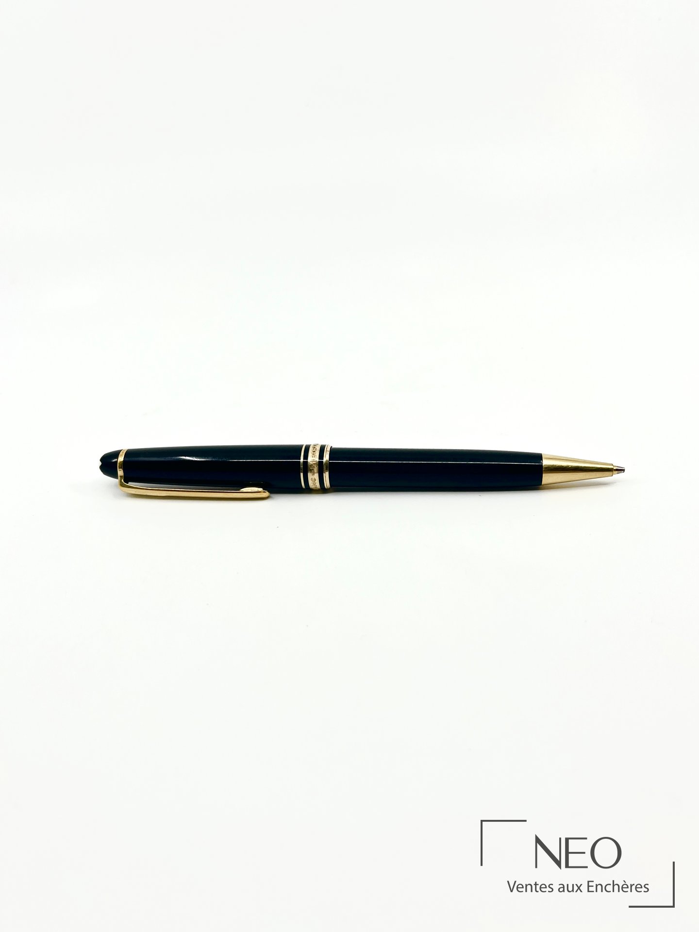 Porte-mine Montblanc Meisterstück en résine noire et métal doré