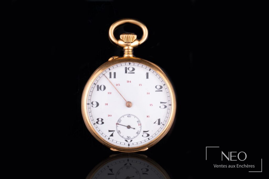 Montre à gousset en or jaune 18 carats