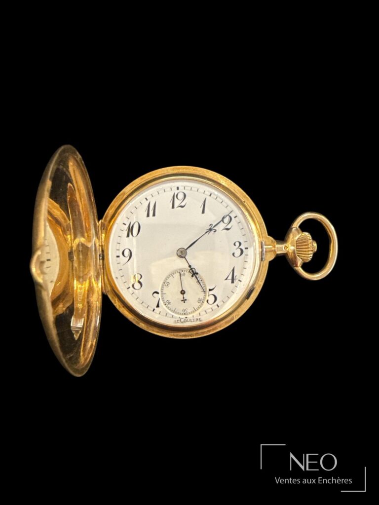 Montre à gousset en or jaune ouverte