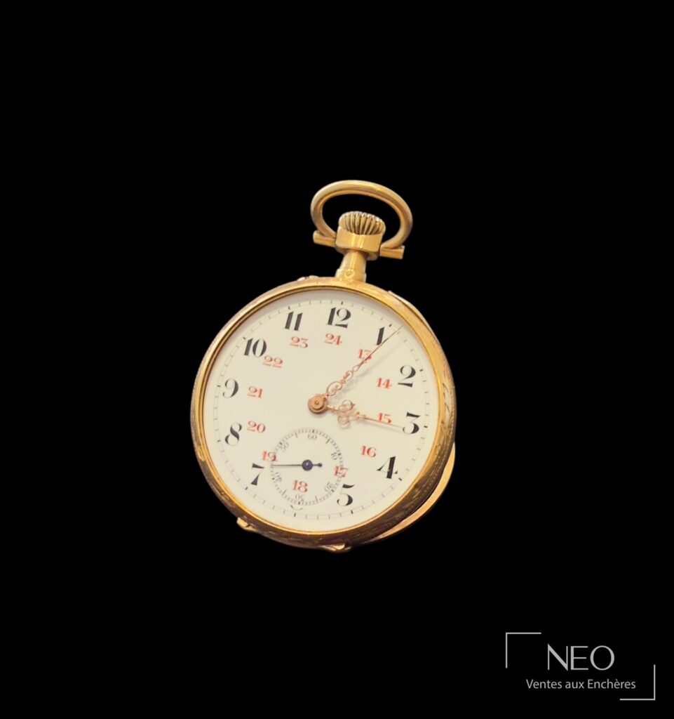 Montre à gousset en or jaune 18 carats