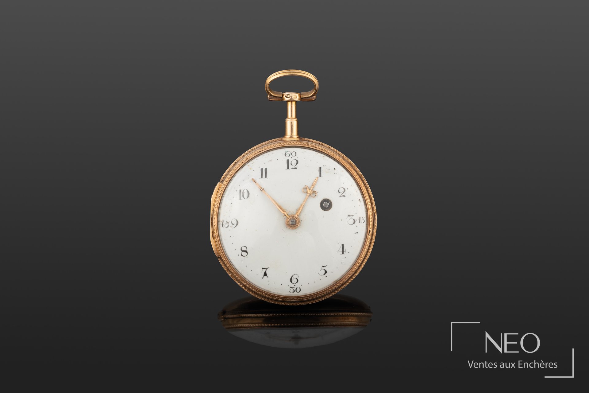 Montre de poche oignon en or jaune 18K