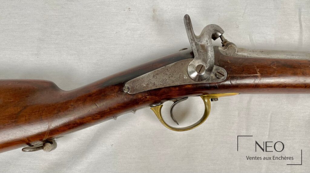 Détail du mousqueton de gendarmerie avec platine