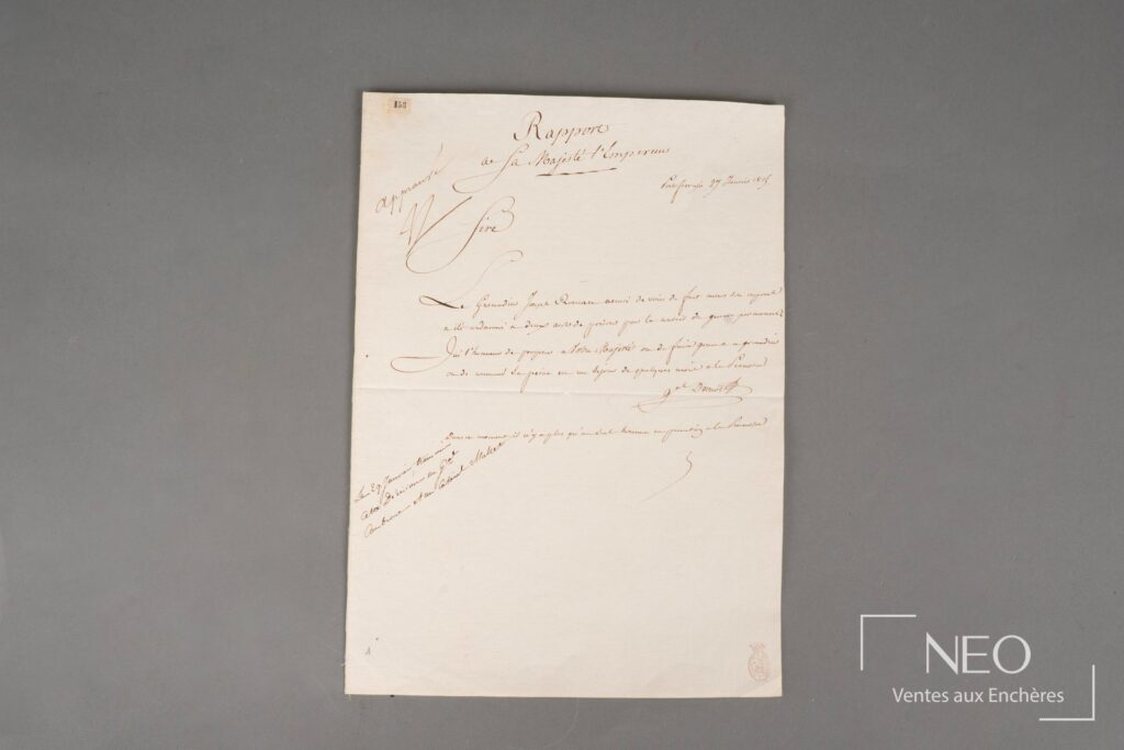 Lettre autographe signée sur papier