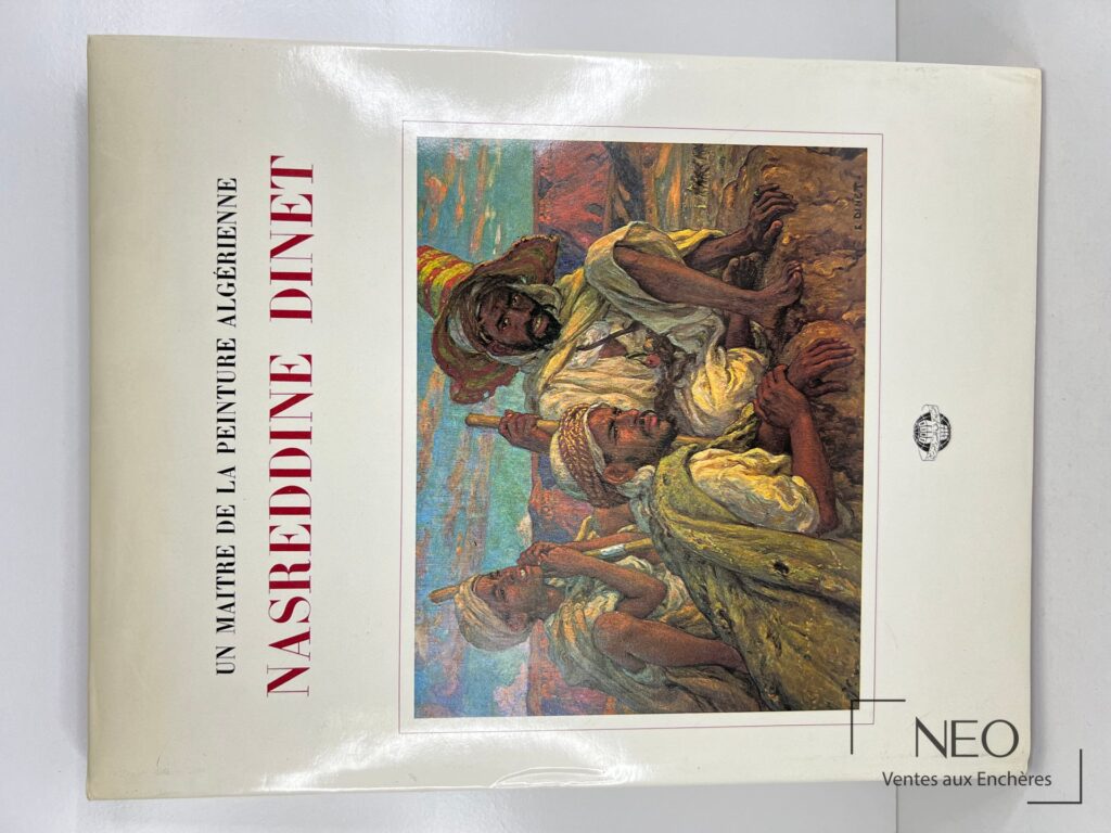 Couverture illustrée du livre collectif Nasreddine Dinet en jaquette