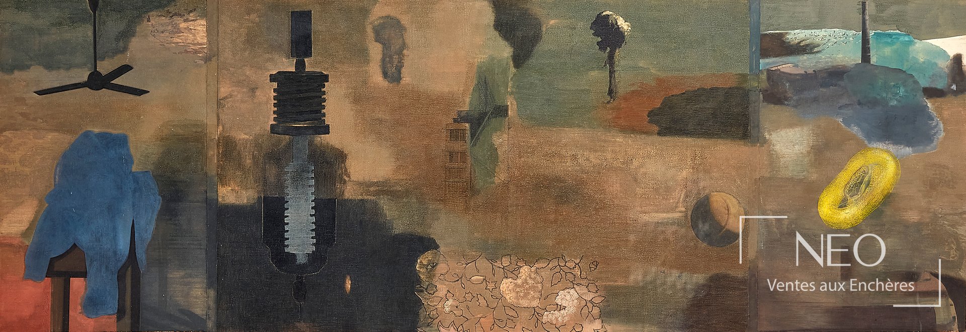 Nataraj Sharma Sans titre, acrylique sur papier, 1996-1998