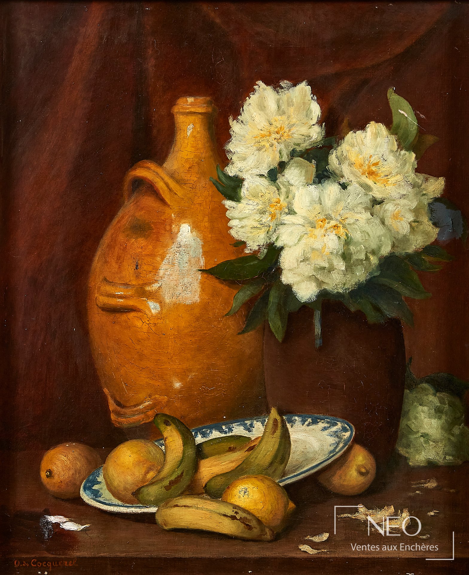 Nature morte à la cruche et aux fleurs