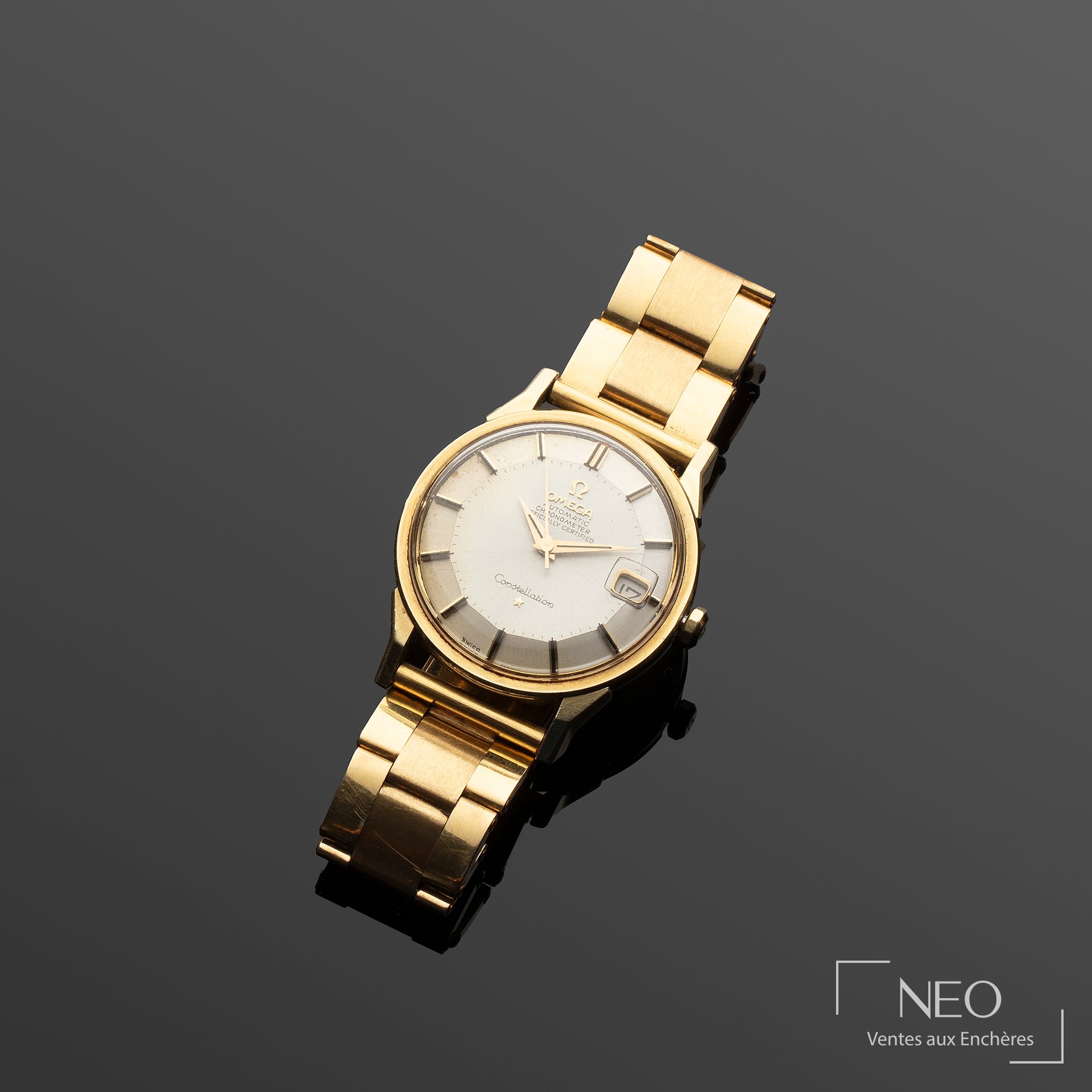 Montre Omega Constellations en or jaune
