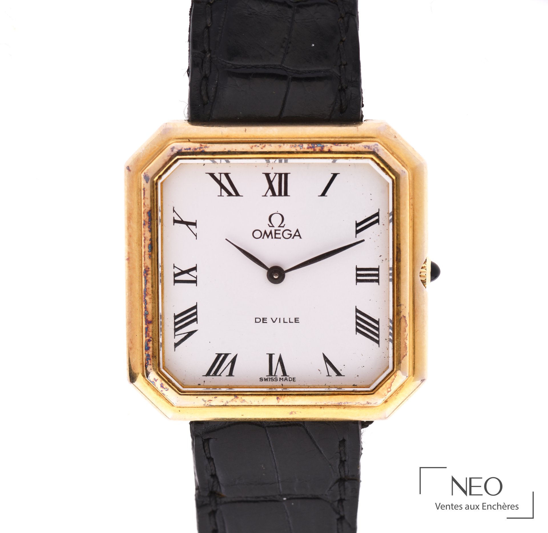 OMEGA montre de ville en vermeil, mouvement mécanique