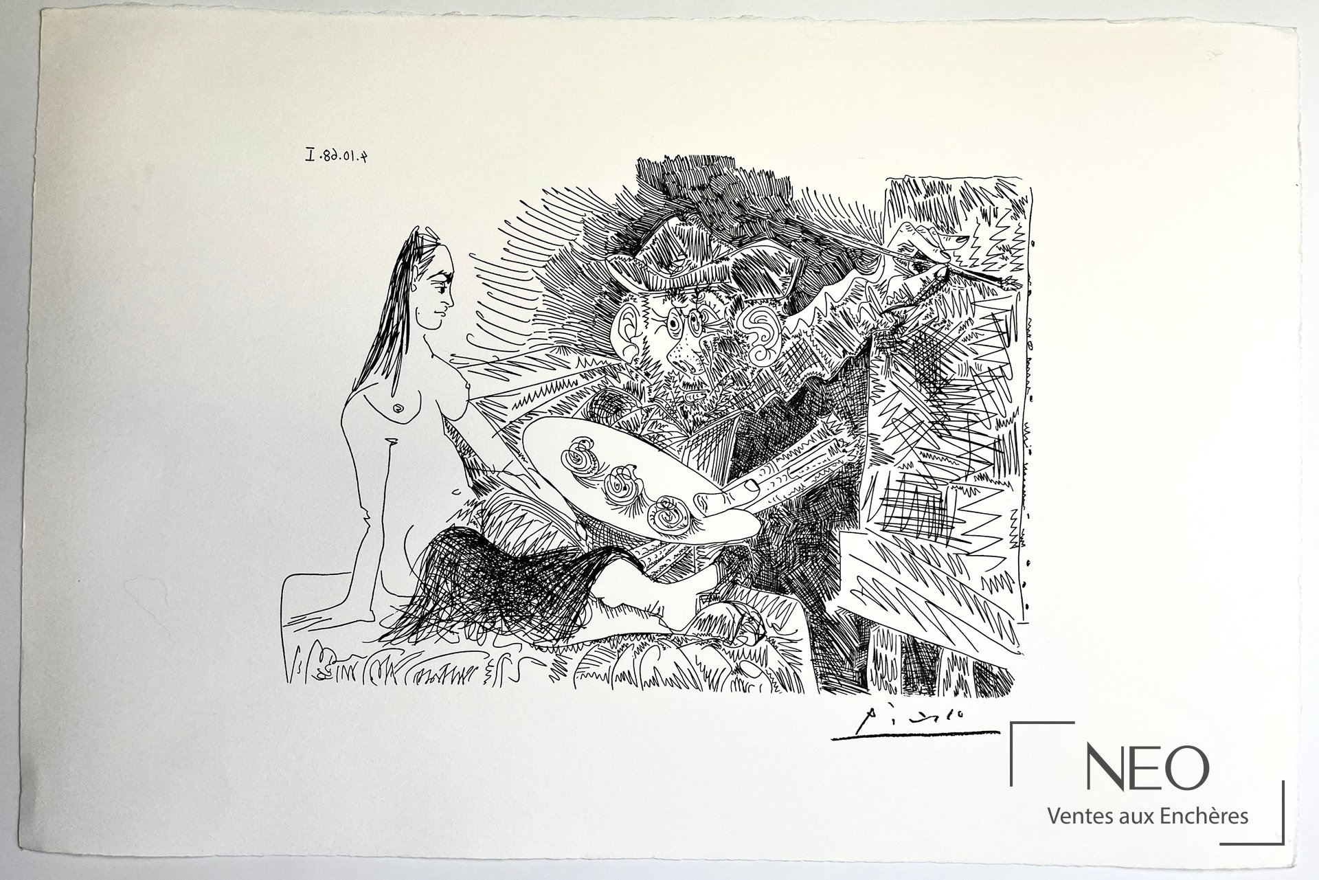 D’après Pablo Picasso, Composition, lithographie sur papier