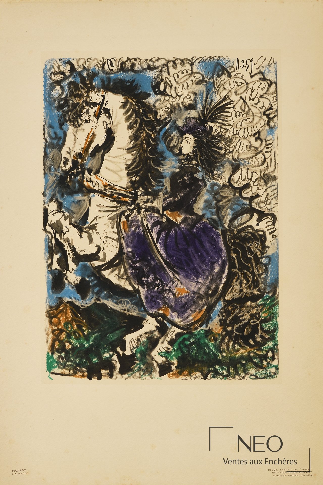 Pablo Picasso d’après Toros y Toreros, impression offset sur papier