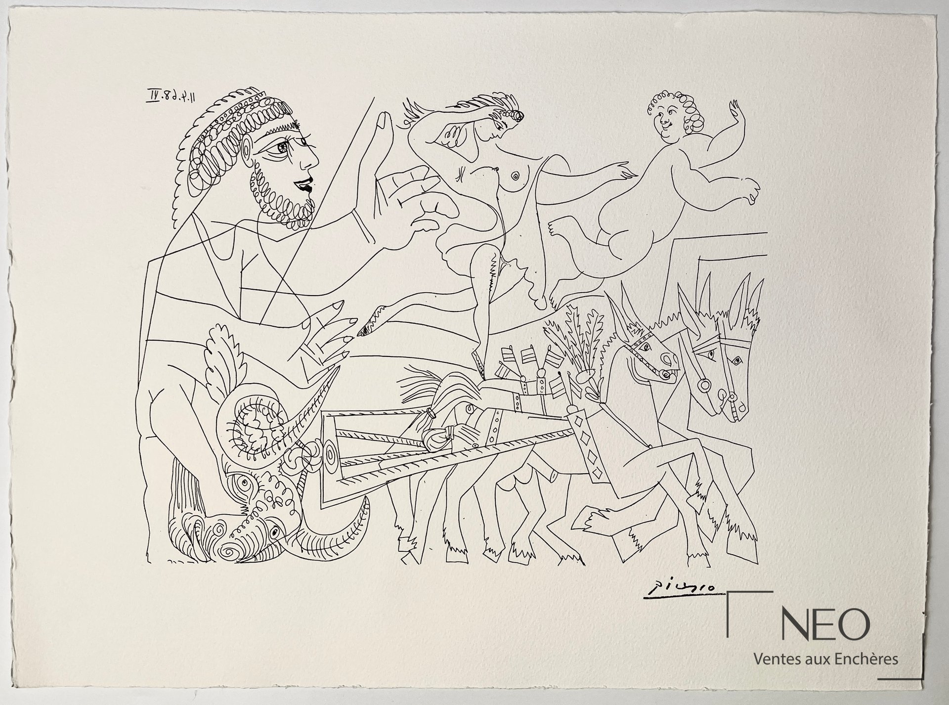 D’après Pablo Picasso, Composition 11.4.86.VI, lithographie