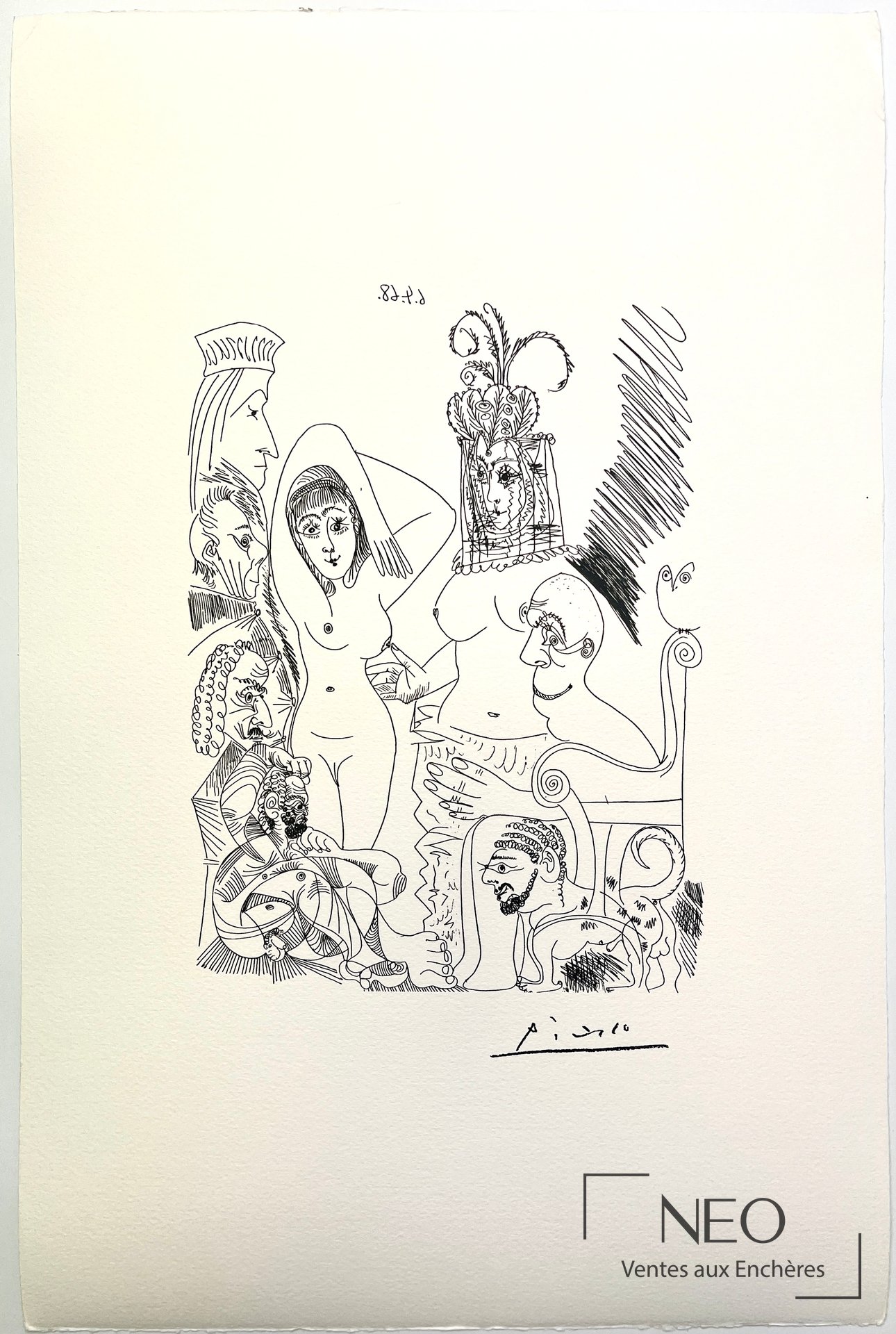 D’après Pablo Picasso, Composition 6.4.68., lithographie sur papier