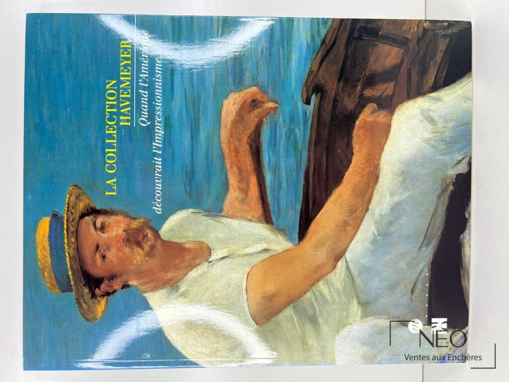 Couverture illustrée du catalogue La collection Havemeyer avec un personnage peint au bord de l’eau