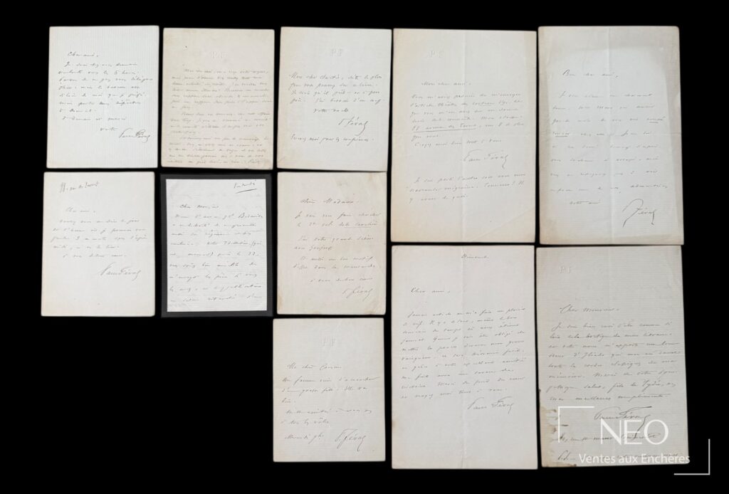Ensemble de onze lettres manuscrites signées de Paul Féval